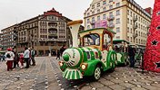 The little train in Victory Square, Timisoara